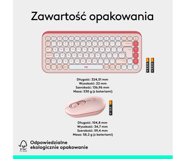 Logitech POP ICON Combo różowa - 1276188 - zdjęcie 15